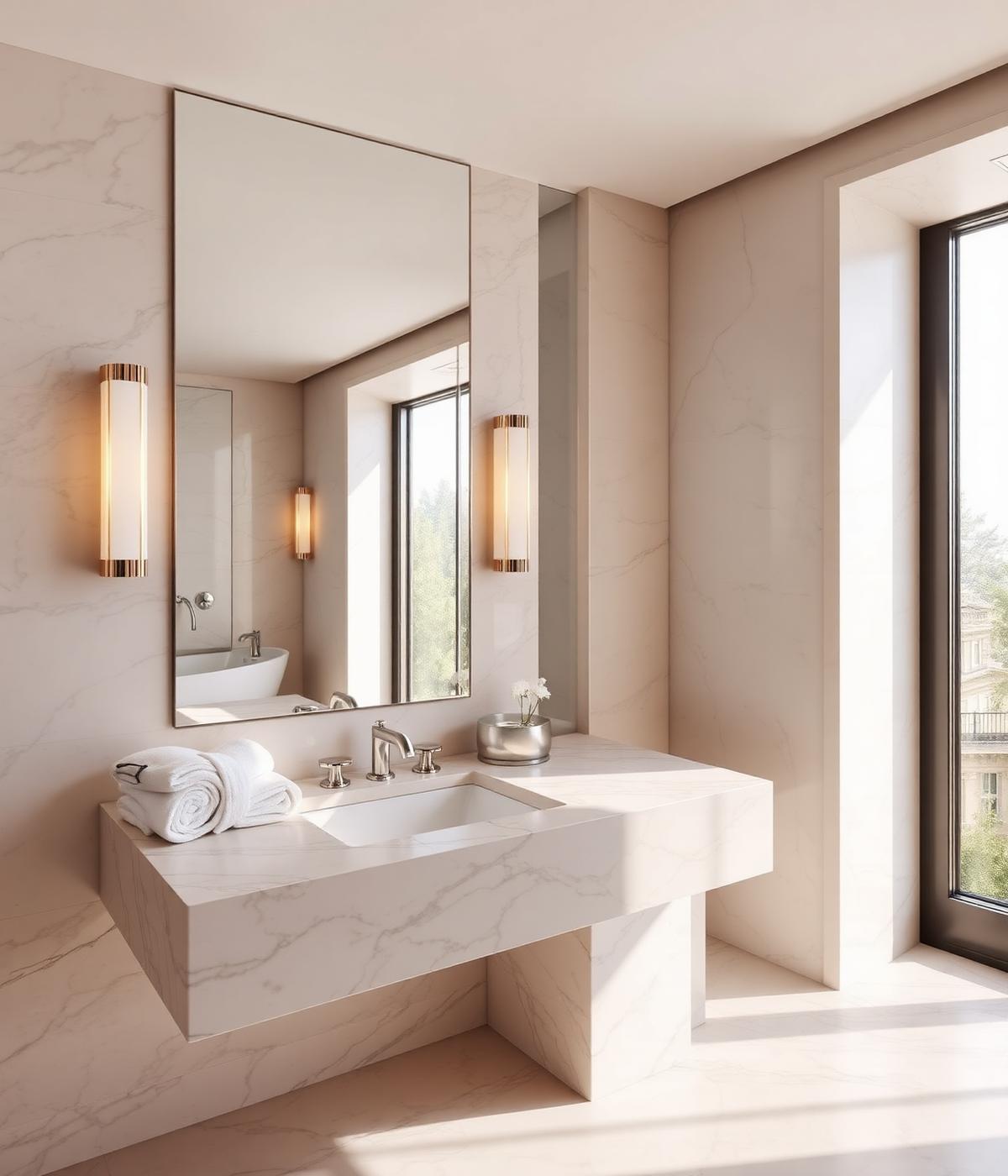Luxury bathroom cleaned to a high standard