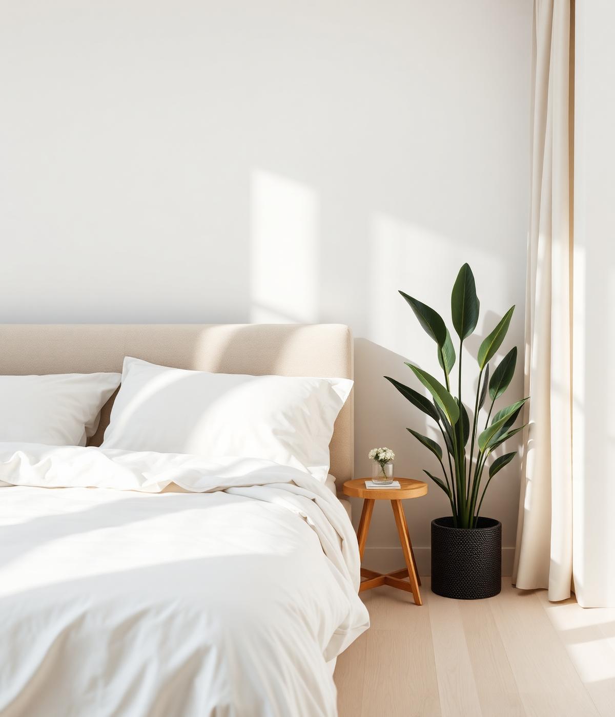Freshly cleaned bedroom with crisp linen