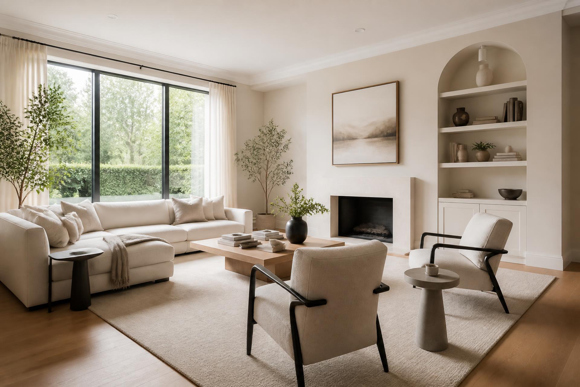 Immaculately cleaned modern living room